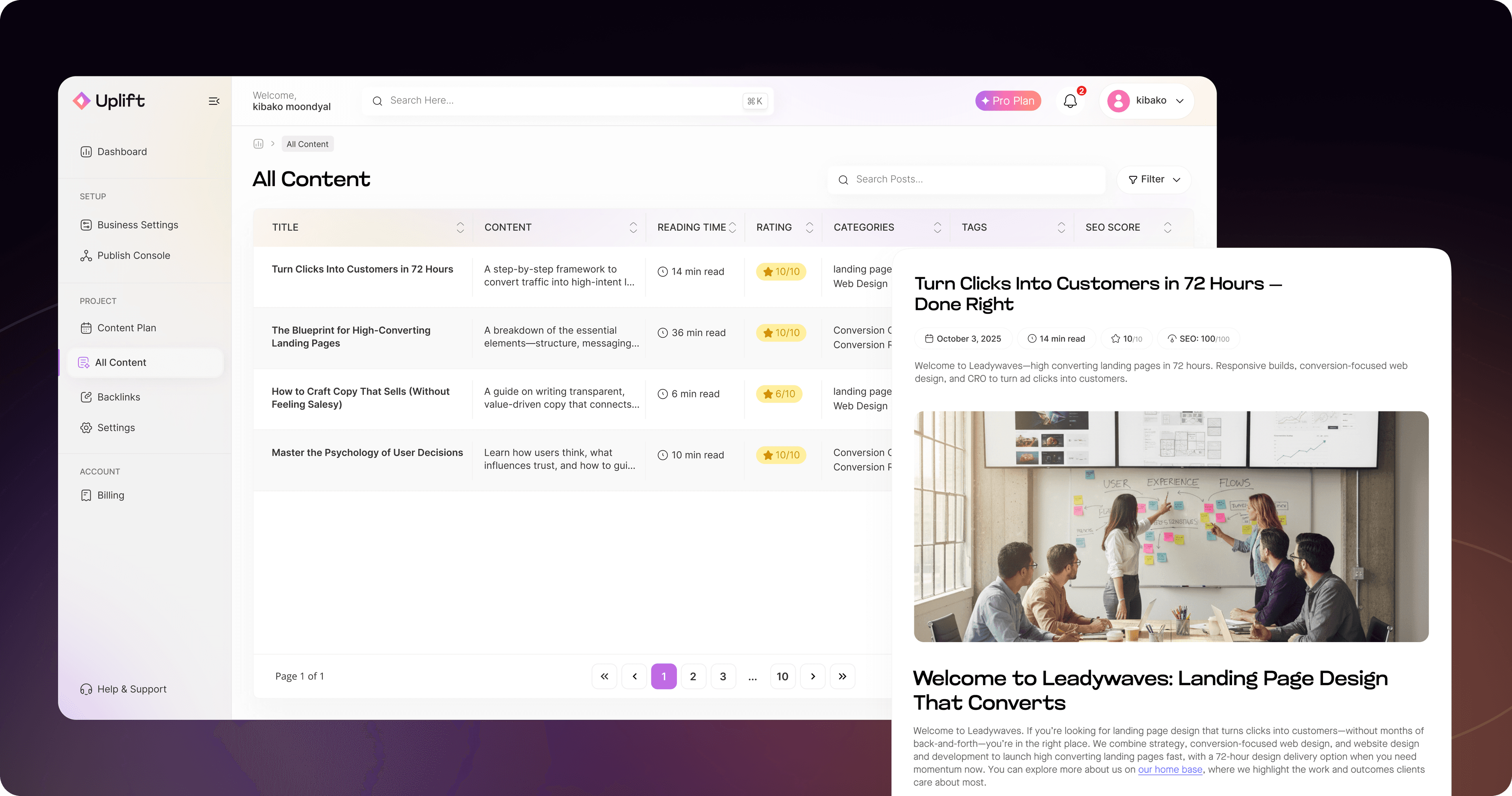 GEO Content Platform Preview